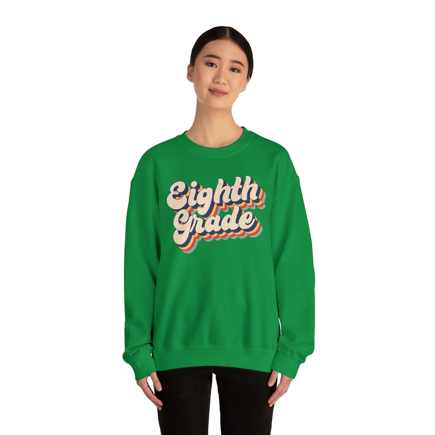 Retro Eighth Grade Unisex Heavy Blend™ Crewneck Sweatshirt