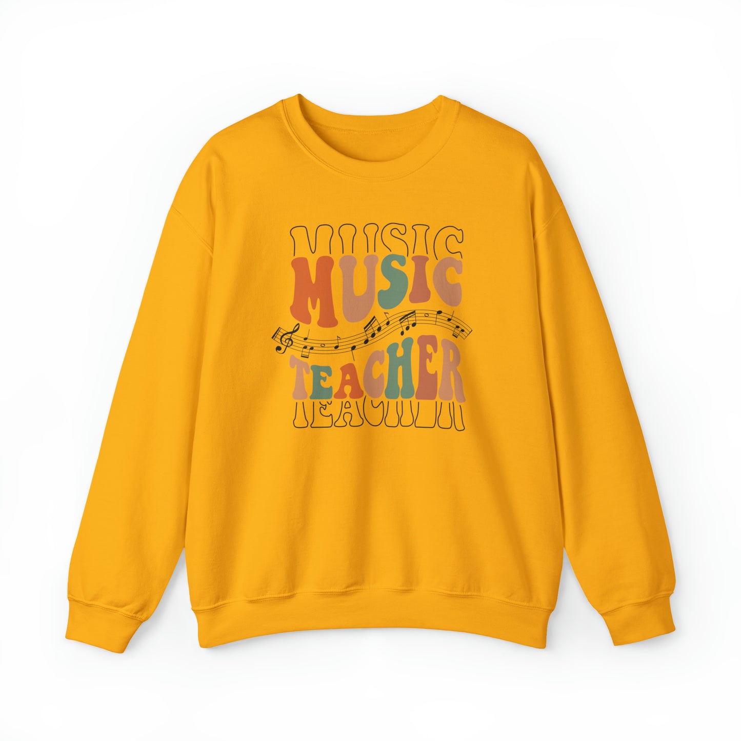 Music Teacher Multi-Line Heavyweight Crewneck Sweatshirt