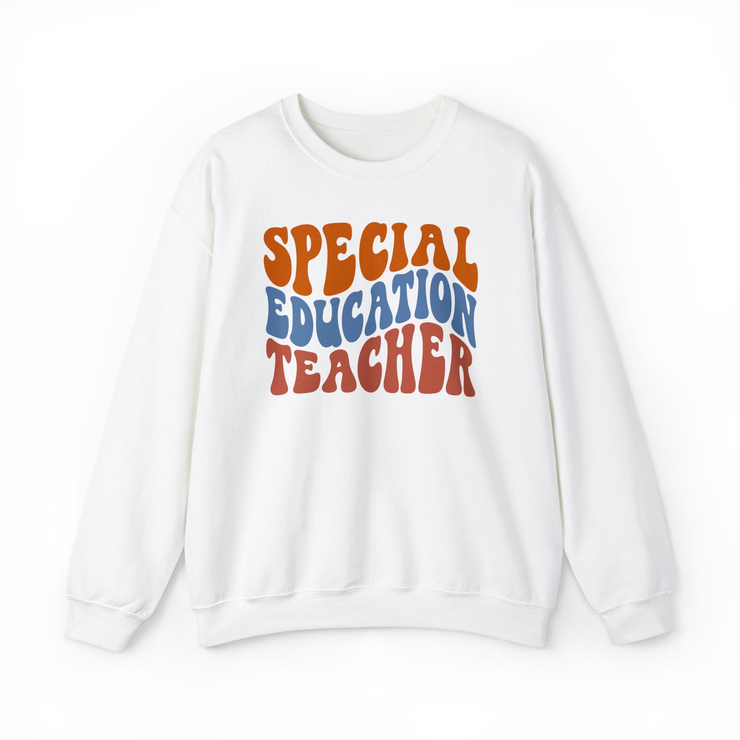 Retro Warm Colored Special Education Teacher Unisex Heavy Blend™ Crewneck Sweatshirt