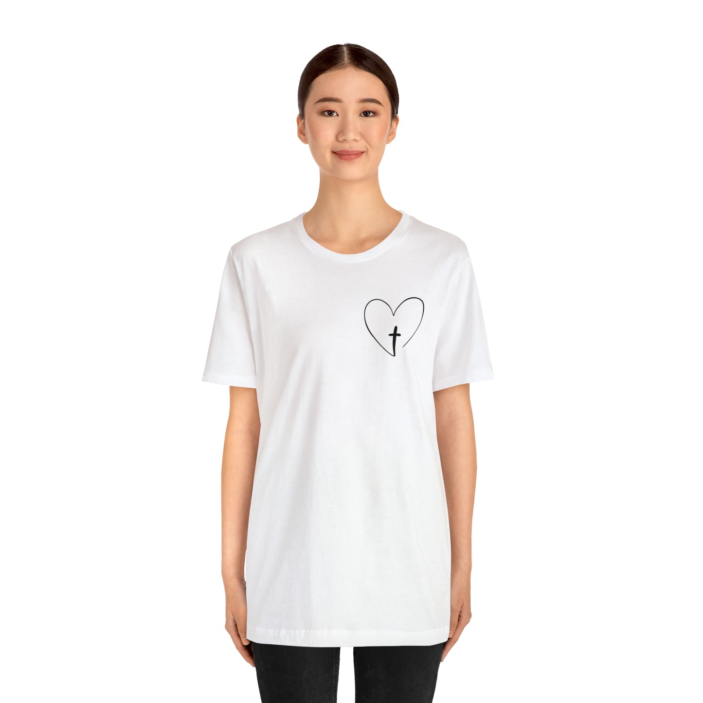 "Jesus Scripture" (Front and Back Design) Unisex Jersey Short Sleeve Tee