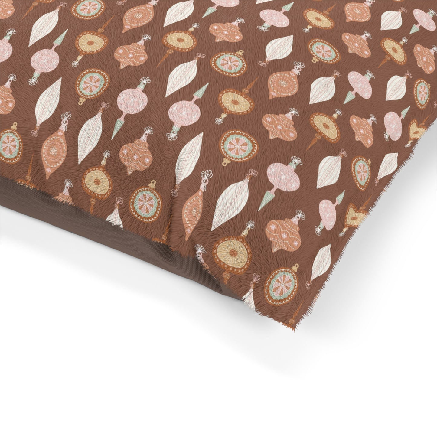 Brown Bougie Christmas Ornament Pet Bed