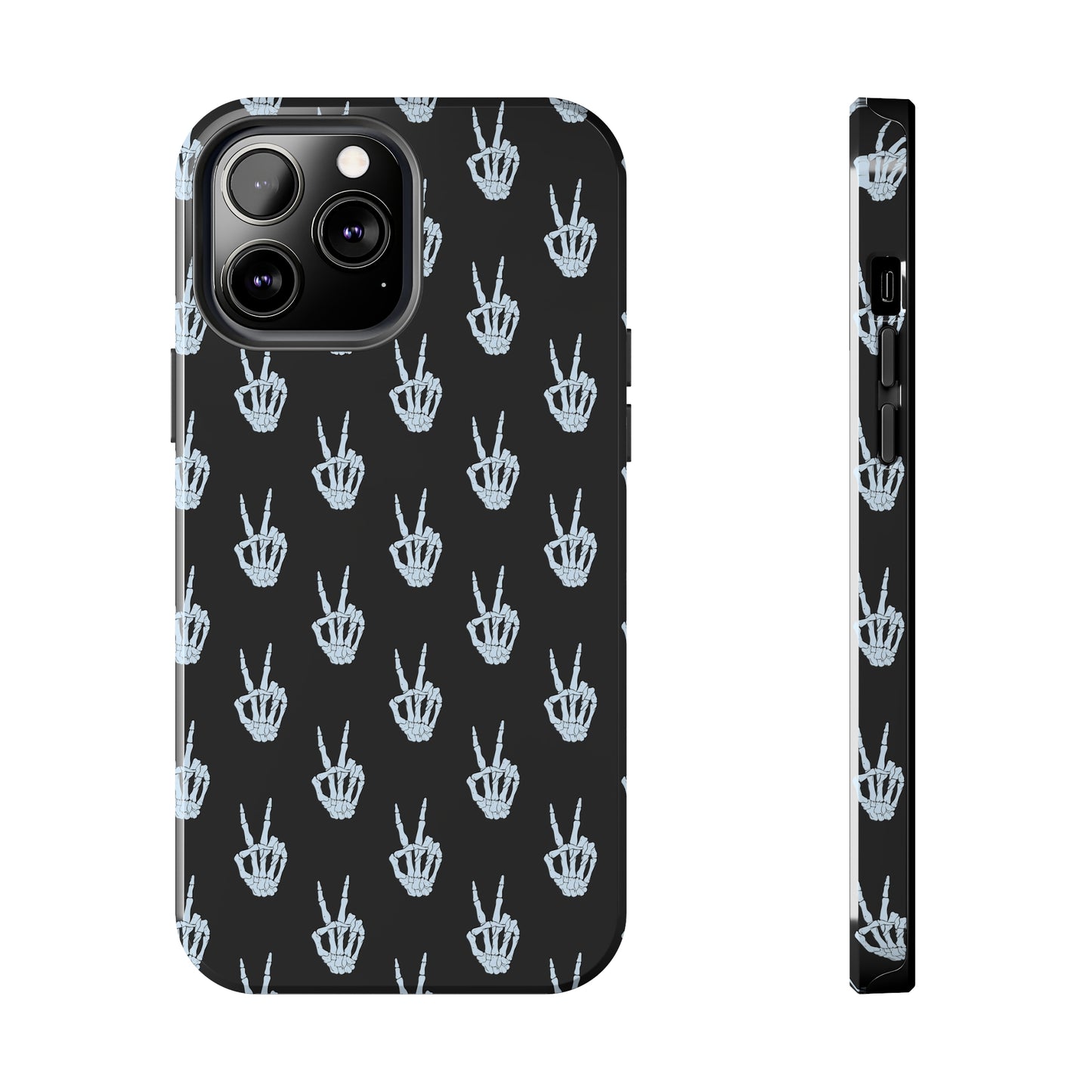 Skeleton Hand Peace Sign Tough Phone Cases