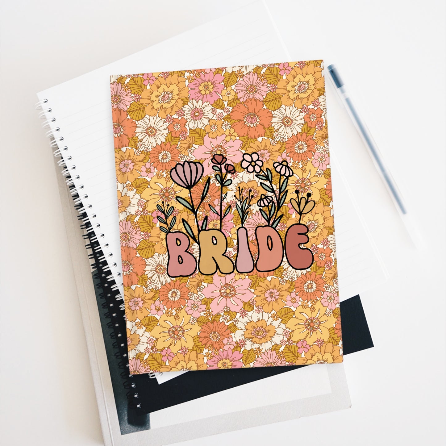 Boho Floral Bride  Journal - Blank