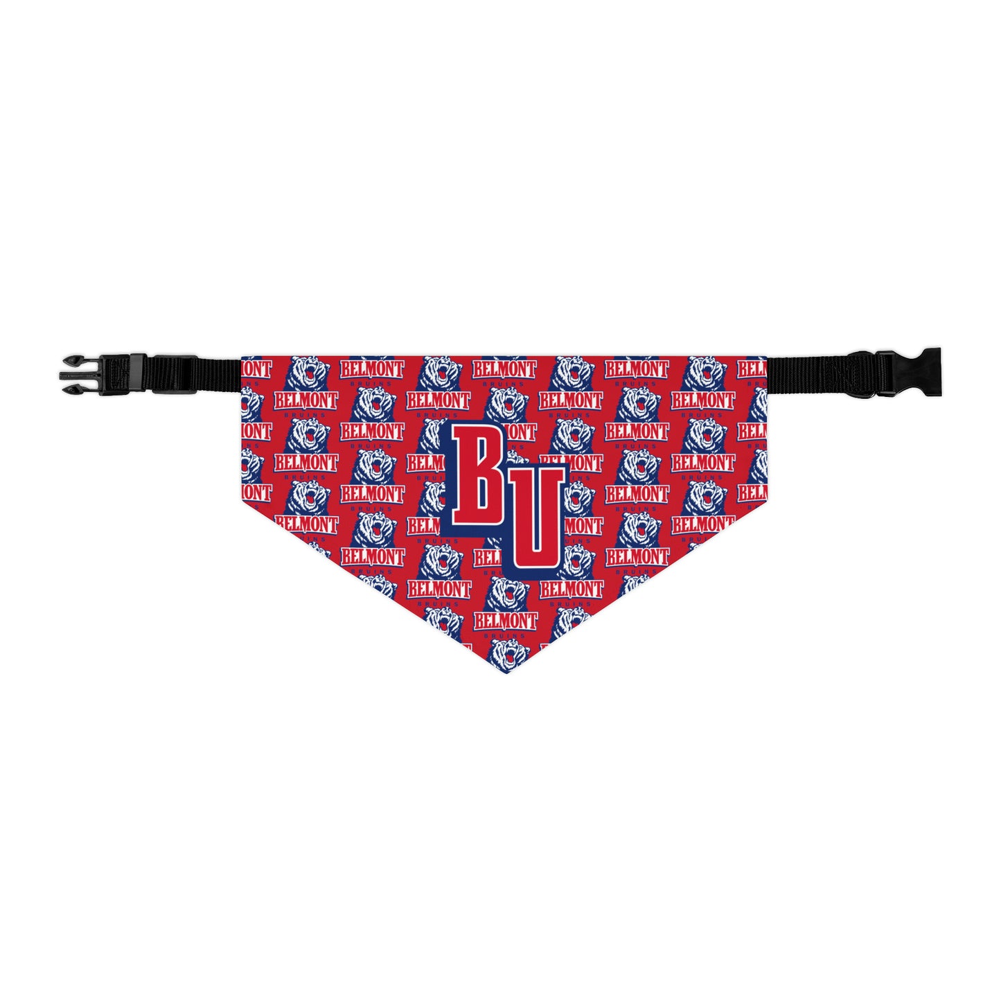 Belmont University Pattern Pet Bandana Collar - Red