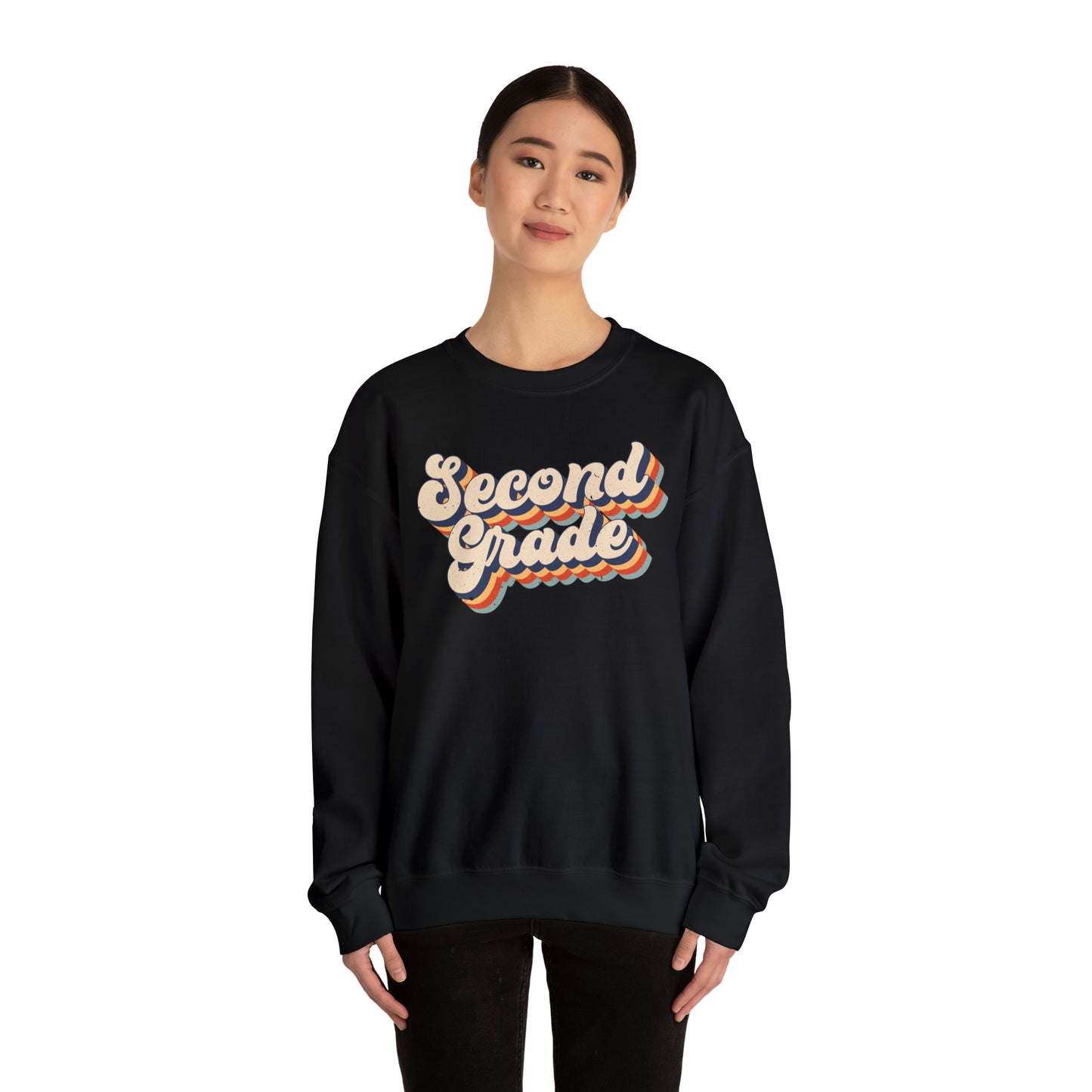 Retro Second Grade Unisex Heavy Blend™ Crewneck Sweatshirt