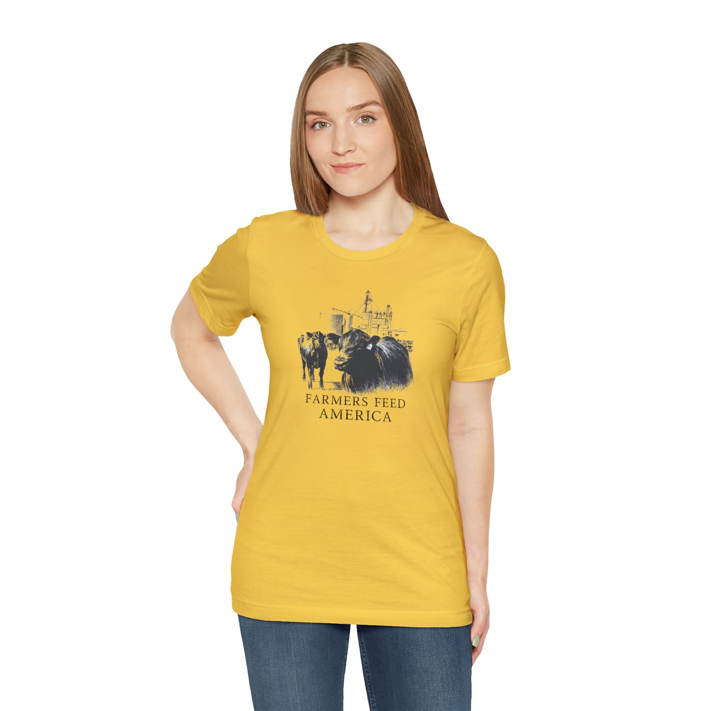 "Farmers Feed America" Unisex Jersey Short Sleeve Tee