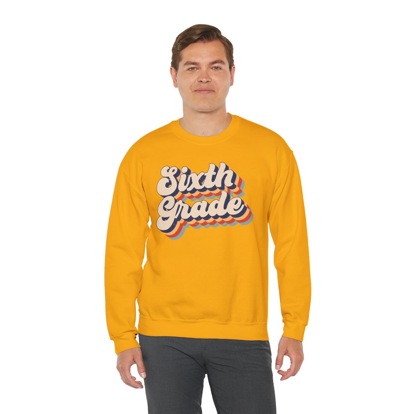 Retro Sixth Grade Unisex Heavy Blend™ Crewneck Sweatshirt