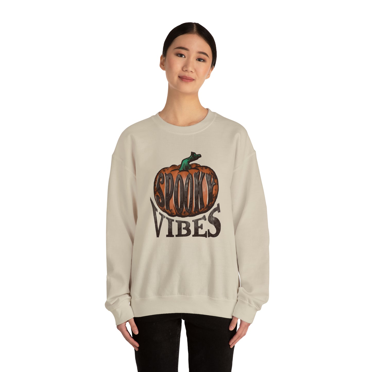 Spooky Vibes Fall Halloween Unisex Heavy Blend™ Crewneck Sweatshirt