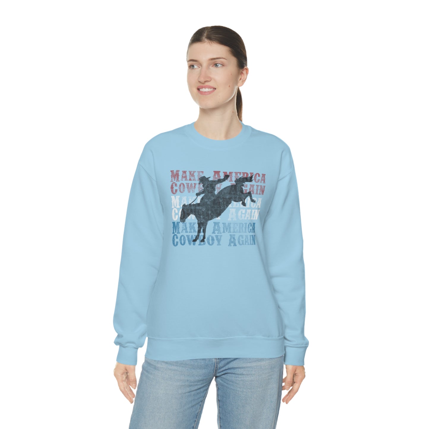 "Make America Cowboy Again" - Unisex Heavy Blend™ Crewneck Sweatshirt