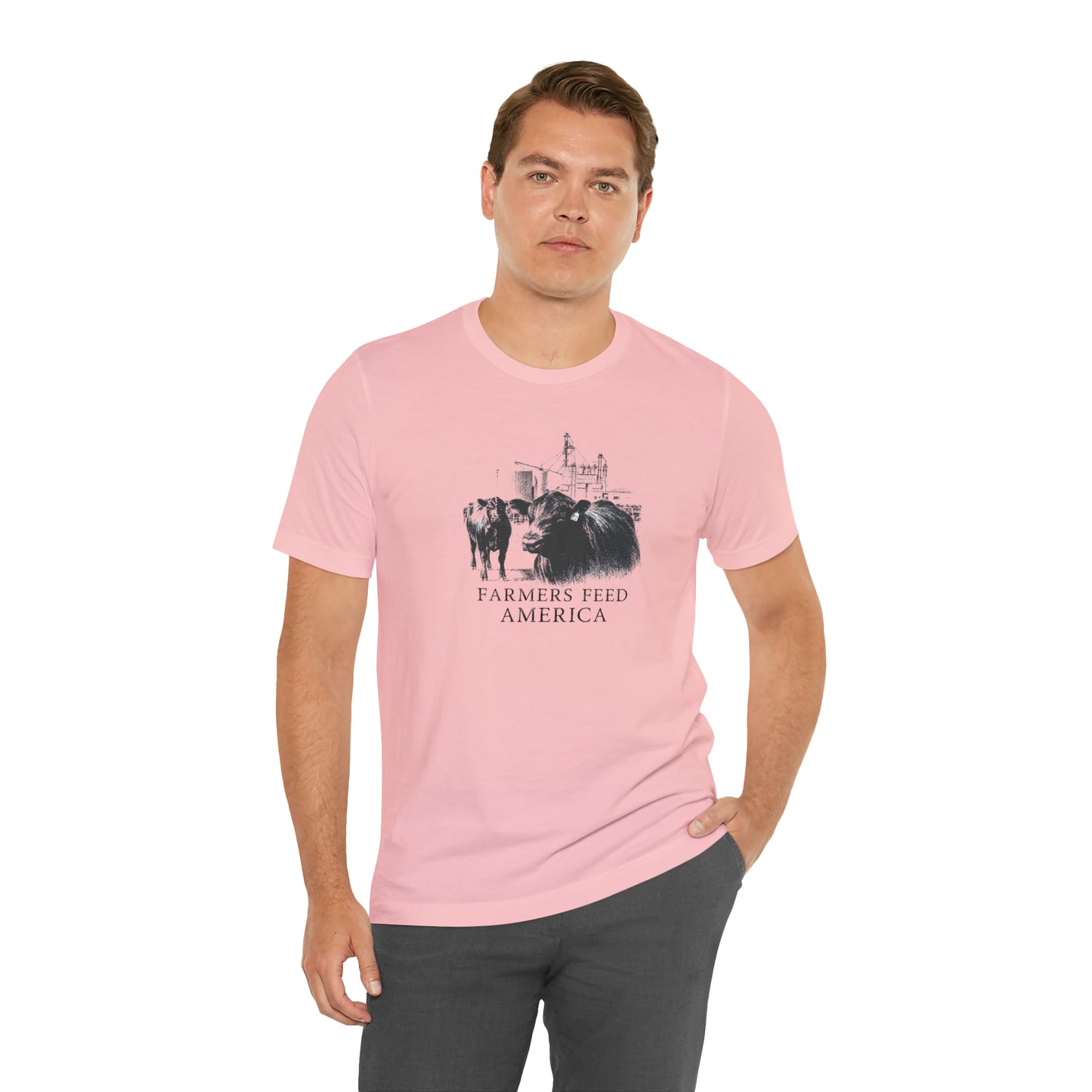 "Farmers Feed America" Unisex Jersey Short Sleeve Tee