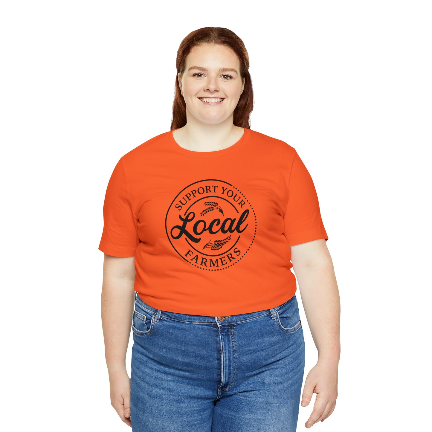 Support Your Local Farmers" Unisex Jersey Short Sleeve Tee