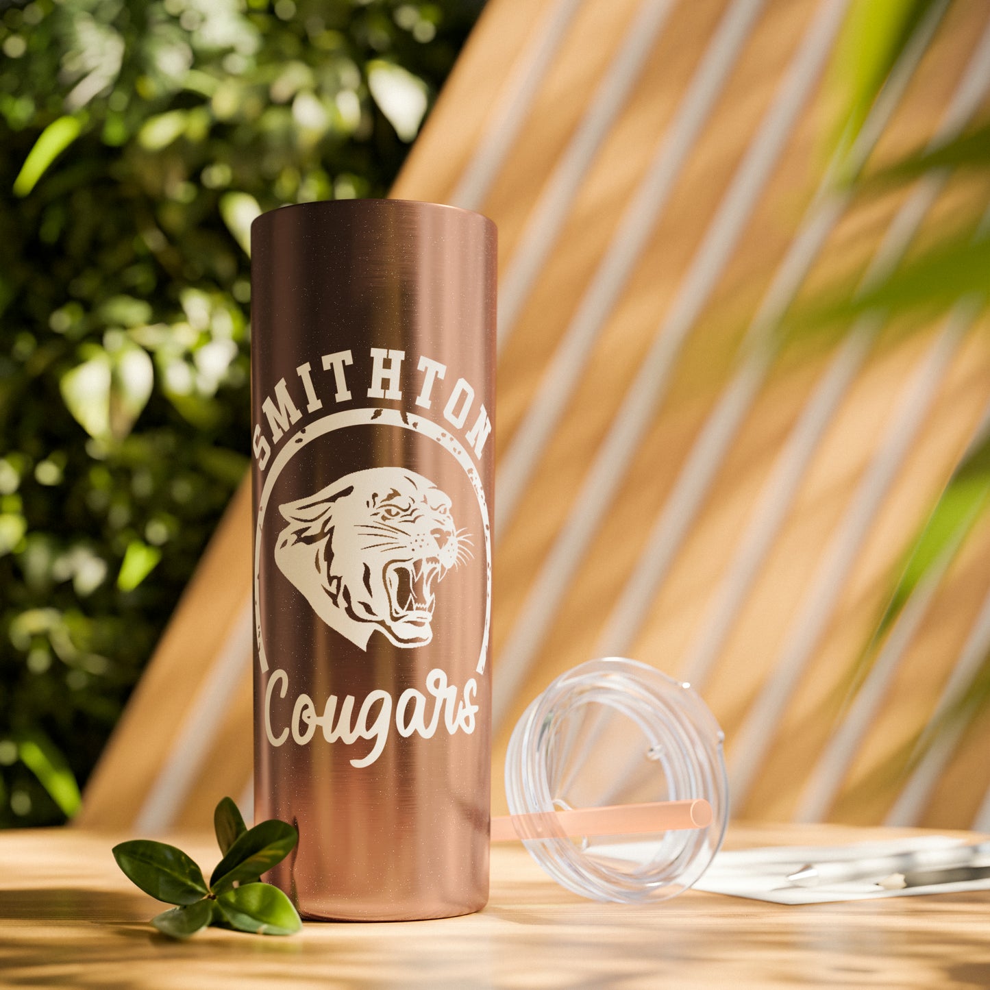 Smithton Cougars Skinny Tumbler with Straw, 20oz