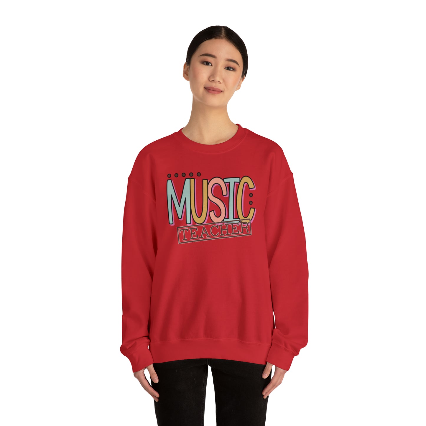 Vintage Multi-Colored Technology Teacher Lined Heavyweight Crewneck Sweatshirt