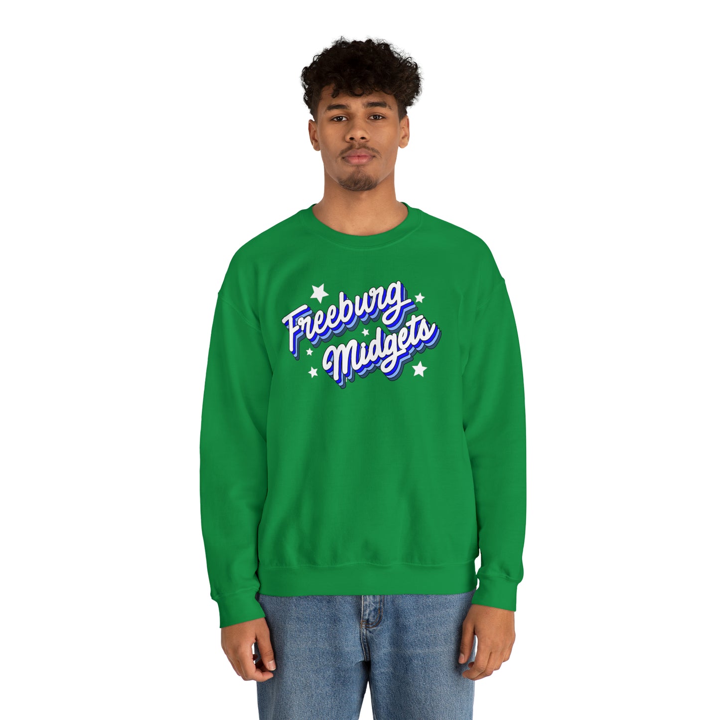 Retro Freeburg Midgets Unisex Heavy Blend™ Crewneck Sweatshirt