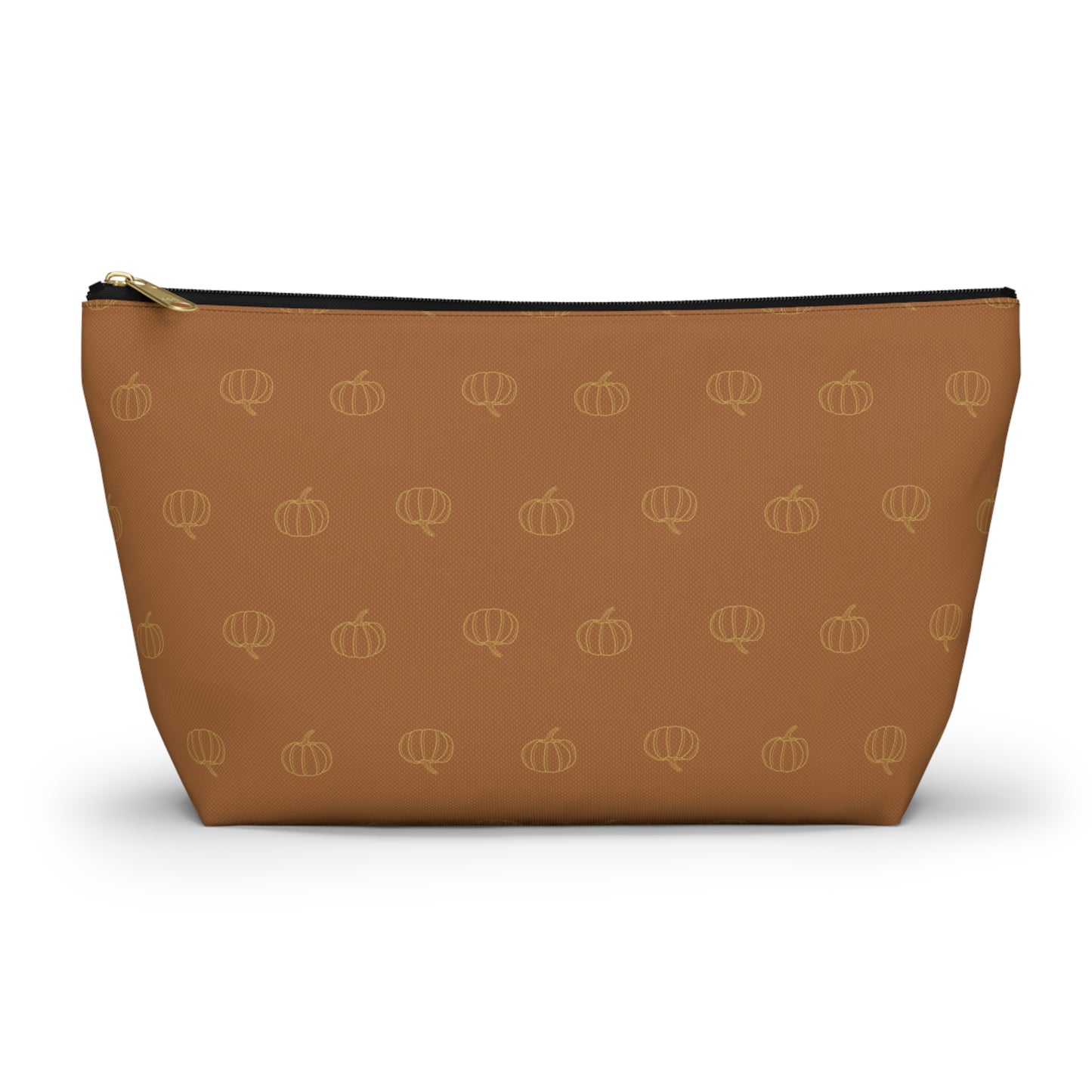 Fall/ Halloween Rustic Pumpkin Design Accessory Pouch w T-bottom