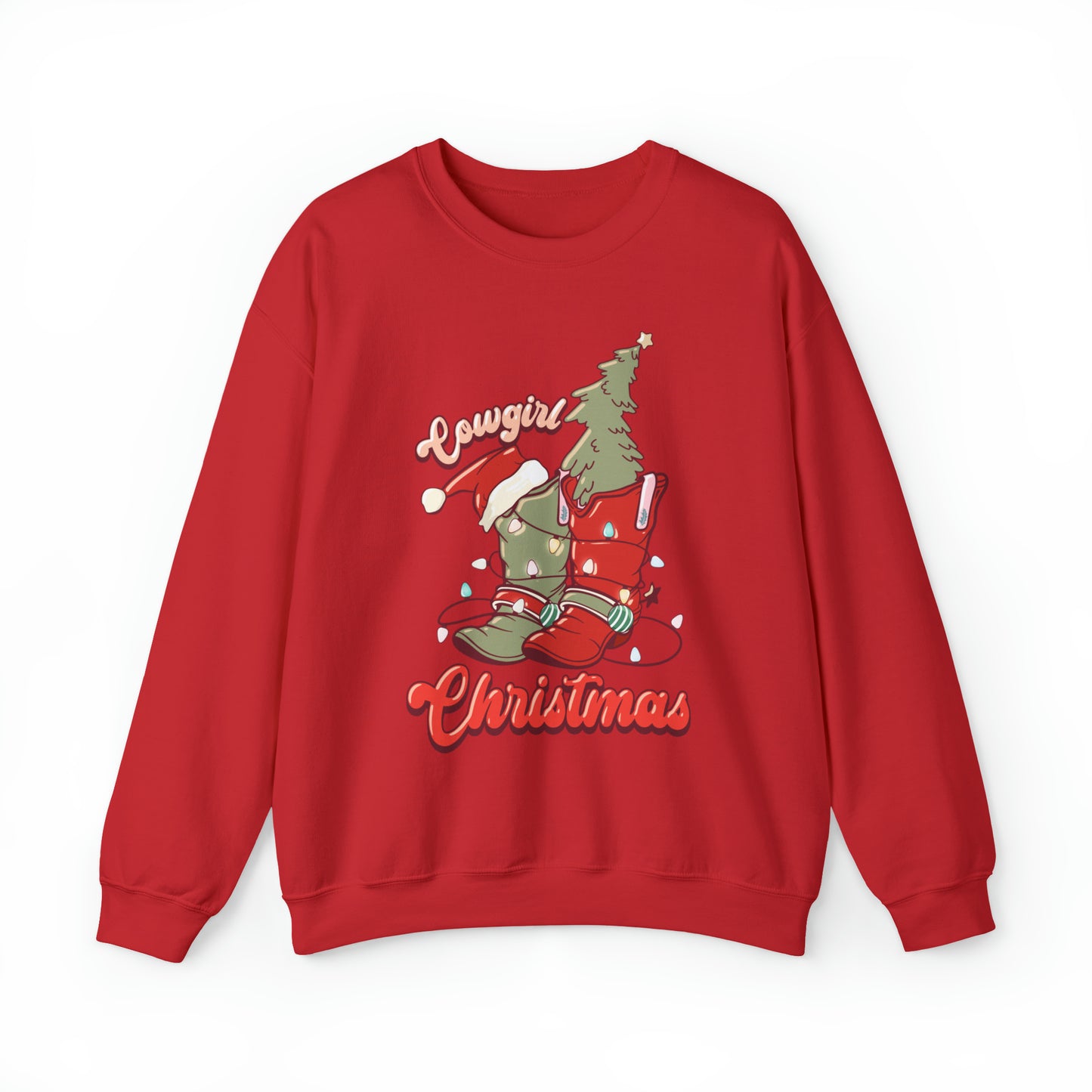 Cowgirl Christmas Unisex Heavy Blend™ Crewneck Sweatshirt