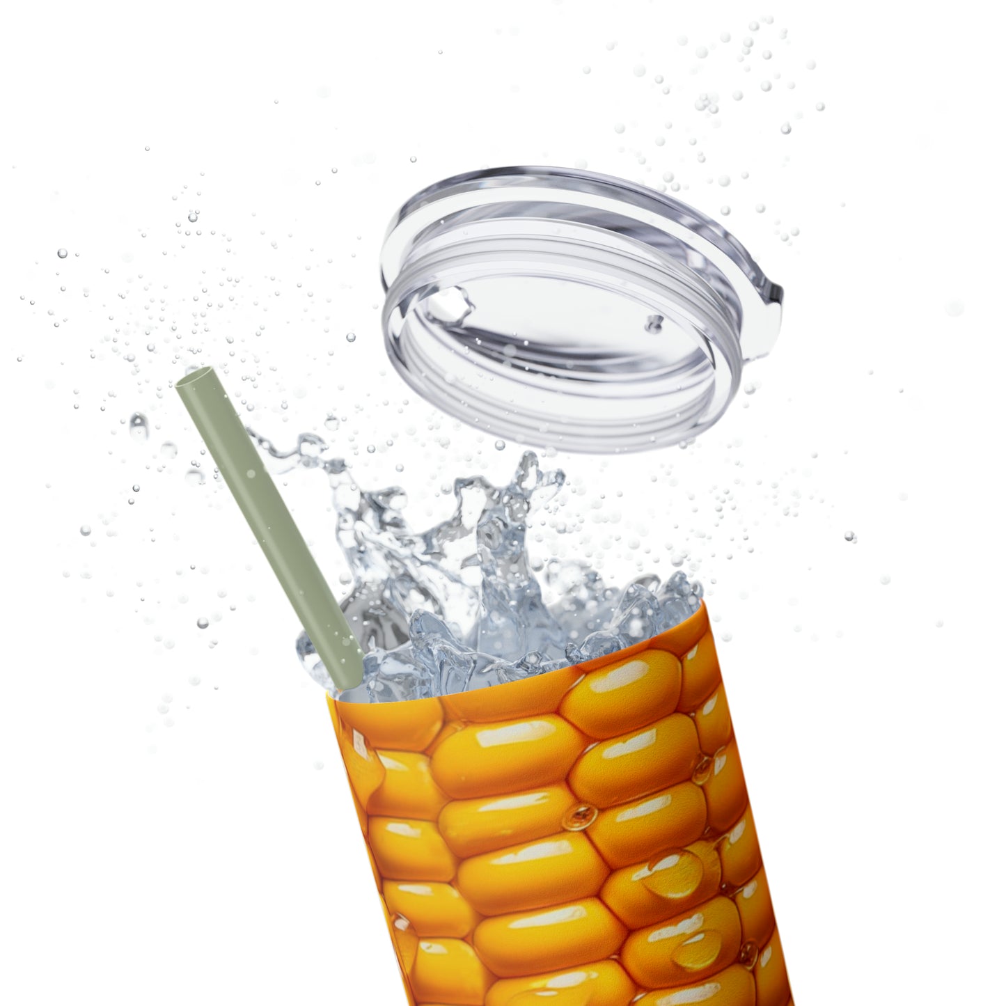 Ear of Corn/ Corn on the Cob Country Farming Skinny Tumbler with Straw, 20oz