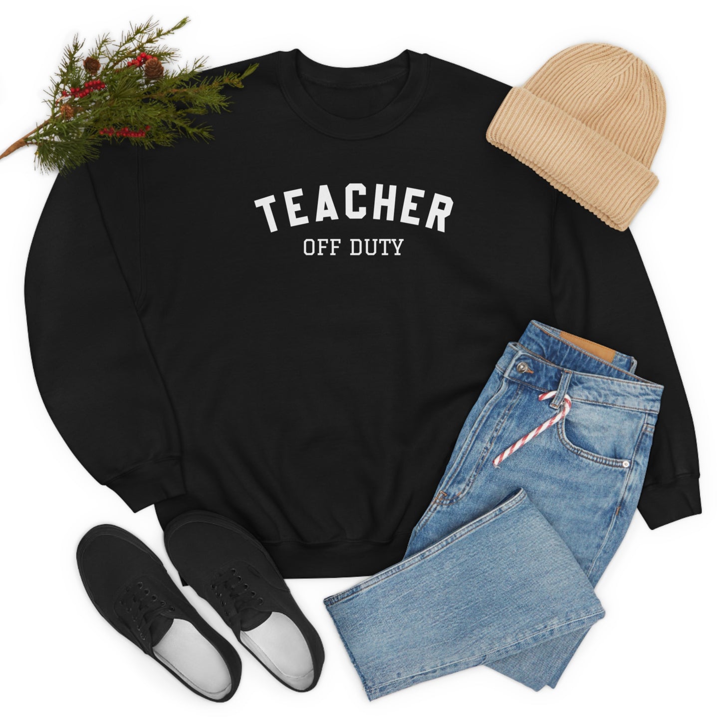 "Teacher Off-Duty" - Unisex Heavy Blend™ Crewneck Sweatshirt