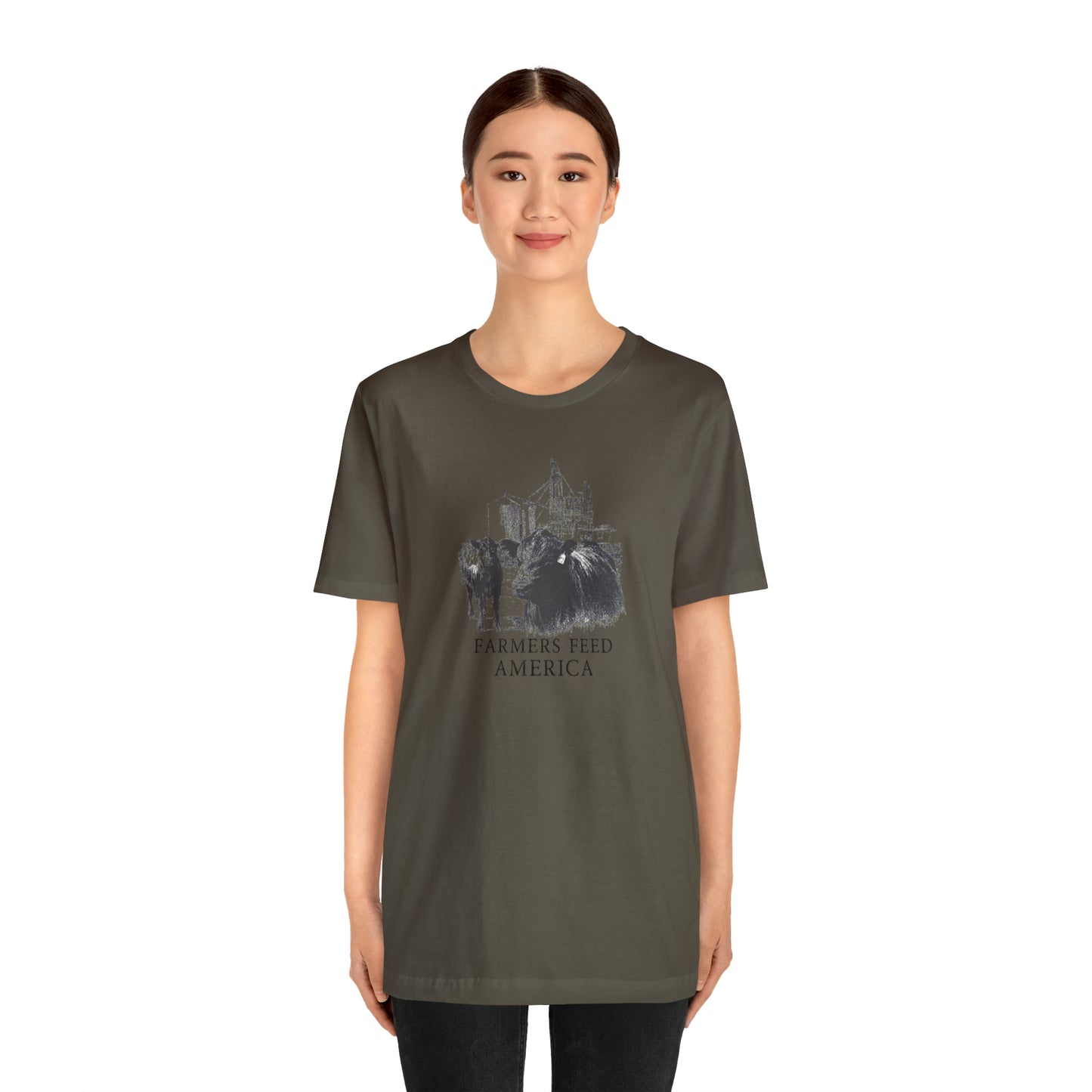 "Farmers Feed America" Unisex Jersey Short Sleeve Tee