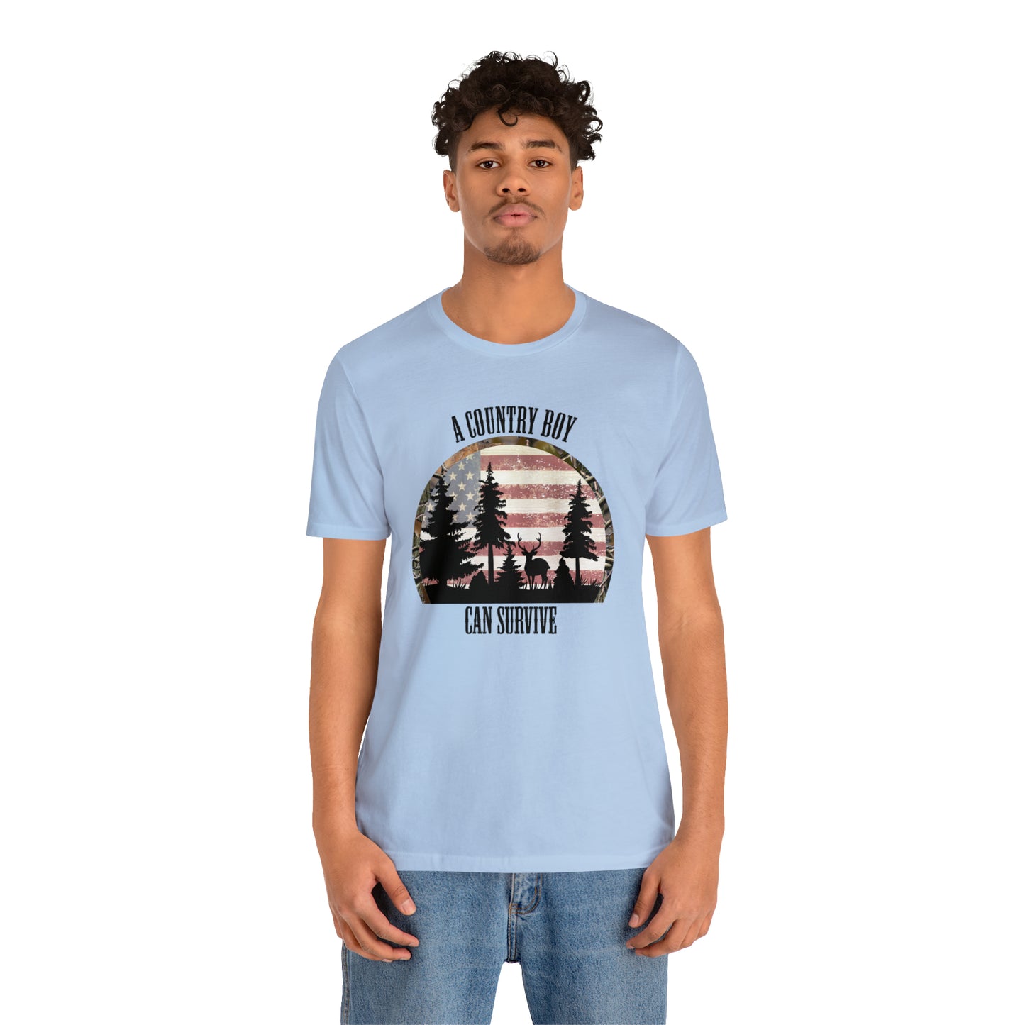 "A Country Boy Can Survive" Unisex Jersey Short Sleeve Tee