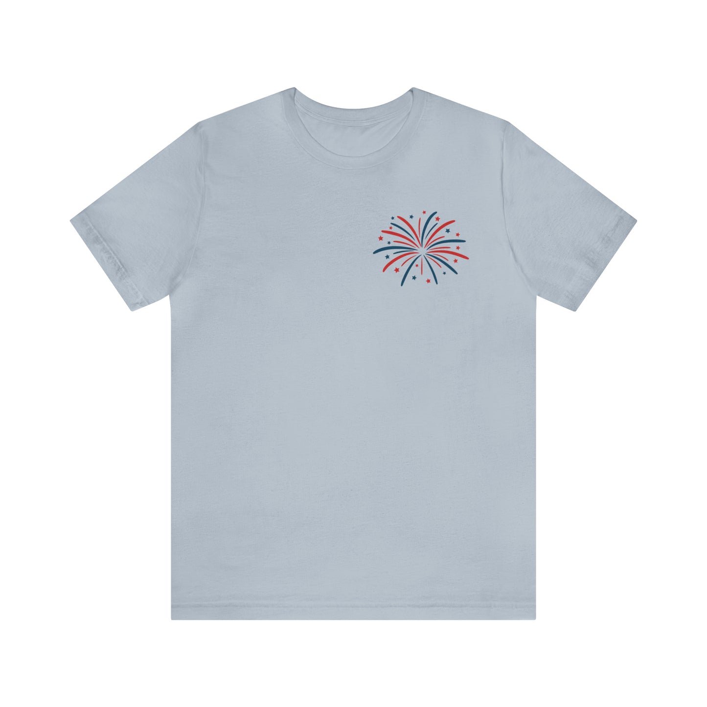 "Land of the Free Because of the Brave" Unisex Jersey Short Sleeve Tee (Front and Back Design)