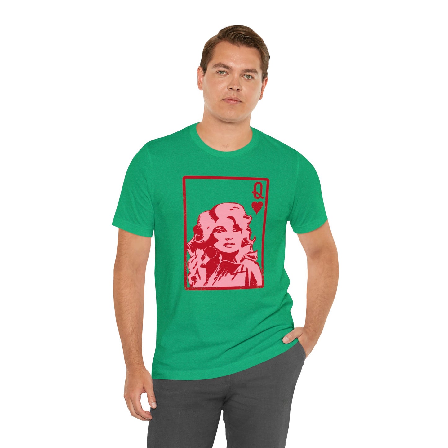Dolly Queen of Hearts Valentine Bella Jersey Short Sleeve Tee (Unisex)