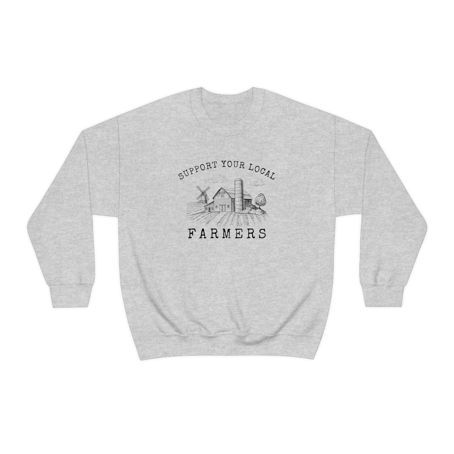 "Support Your Local Farmers - Wide Scene" - Unisex Heavy Blend™ Crewneck Sweatshirt