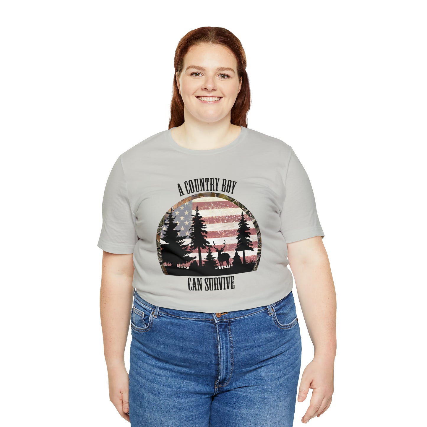 "A Country Boy Can Survive" Unisex Jersey Short Sleeve Tee