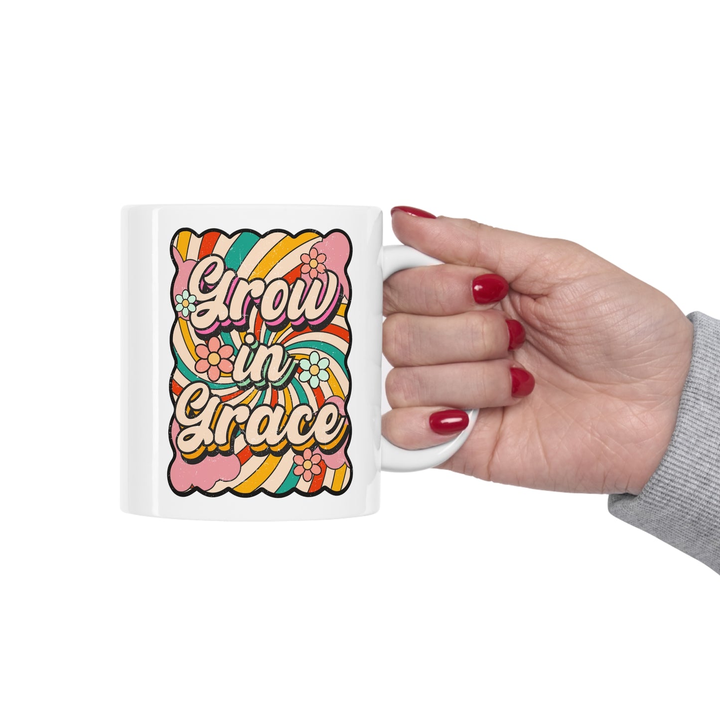 Grow in Grace Christian Ceramic Mug 11oz