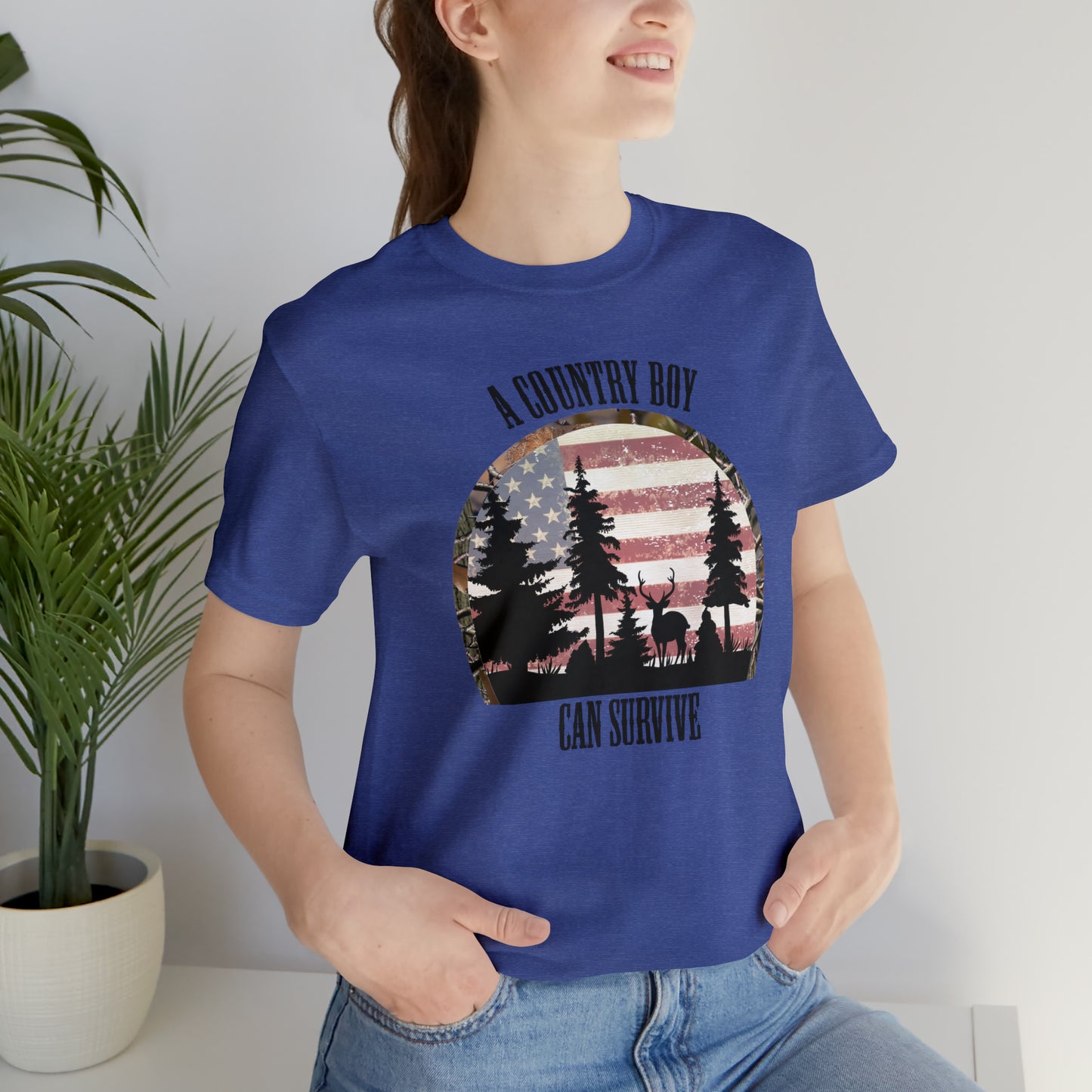 "A Country Boy Can Survive" Unisex Jersey Short Sleeve Tee