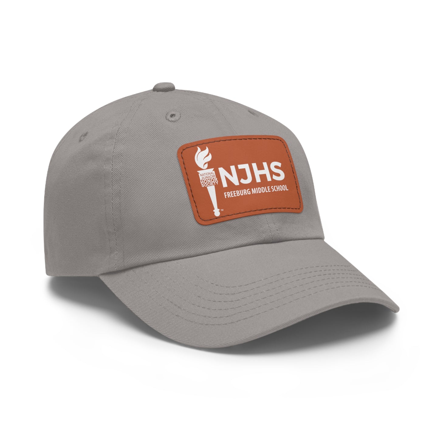 Freeburg Middle School White Torch Hat with Leather Patch