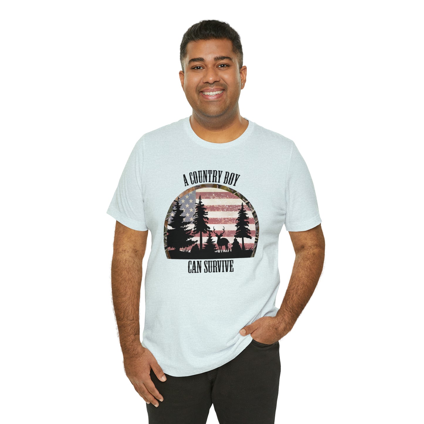 "A Country Boy Can Survive" Unisex Jersey Short Sleeve Tee