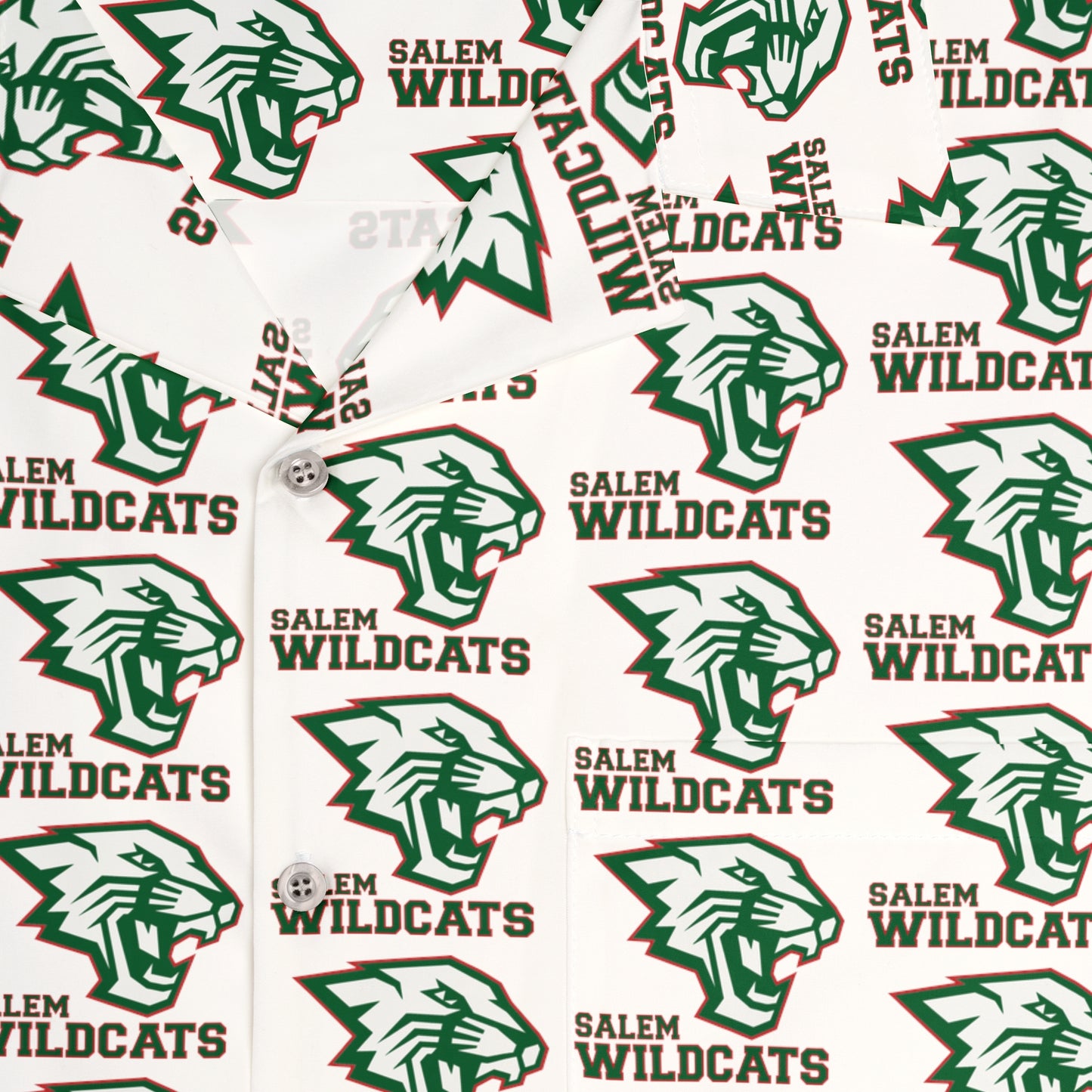 Salem Wildcats Hawaiian Shirt - White