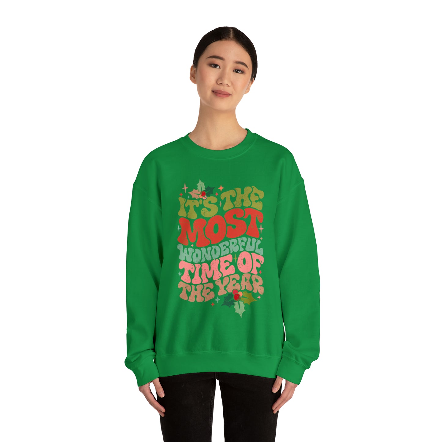 Retro It's the Most Wonderful Time of the Year Unisex Heavy Blend™ Crewneck Sweatshirt