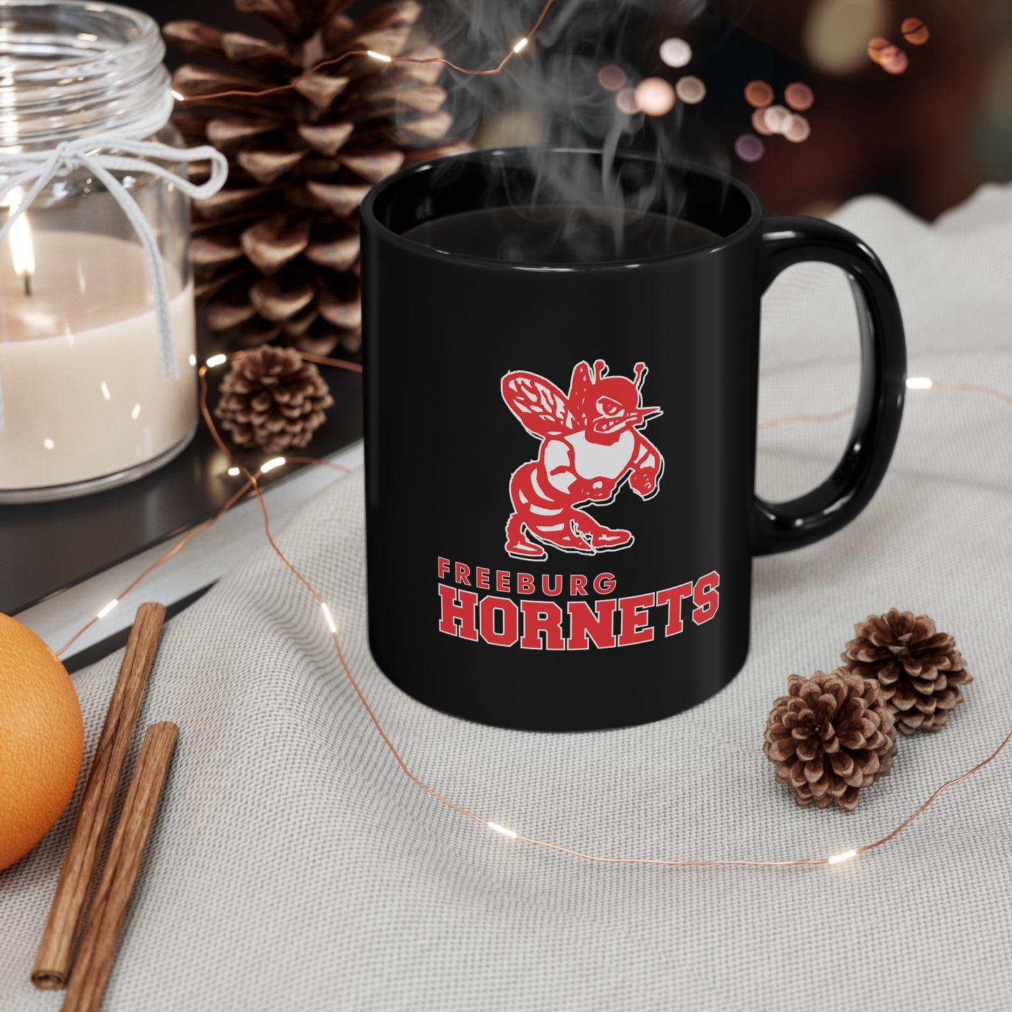 Freeburg Hornets 11oz Black Mug