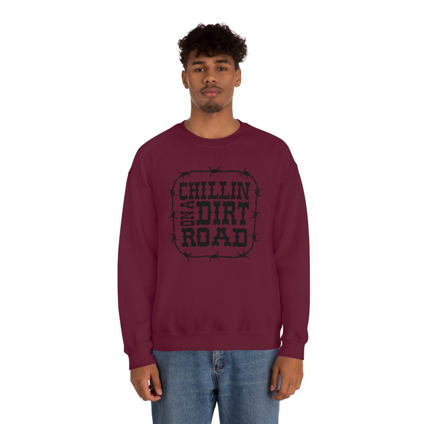 "Chillin' on a Dirt Road" - Unisex Heavy Blend™ Crewneck Sweatshirt