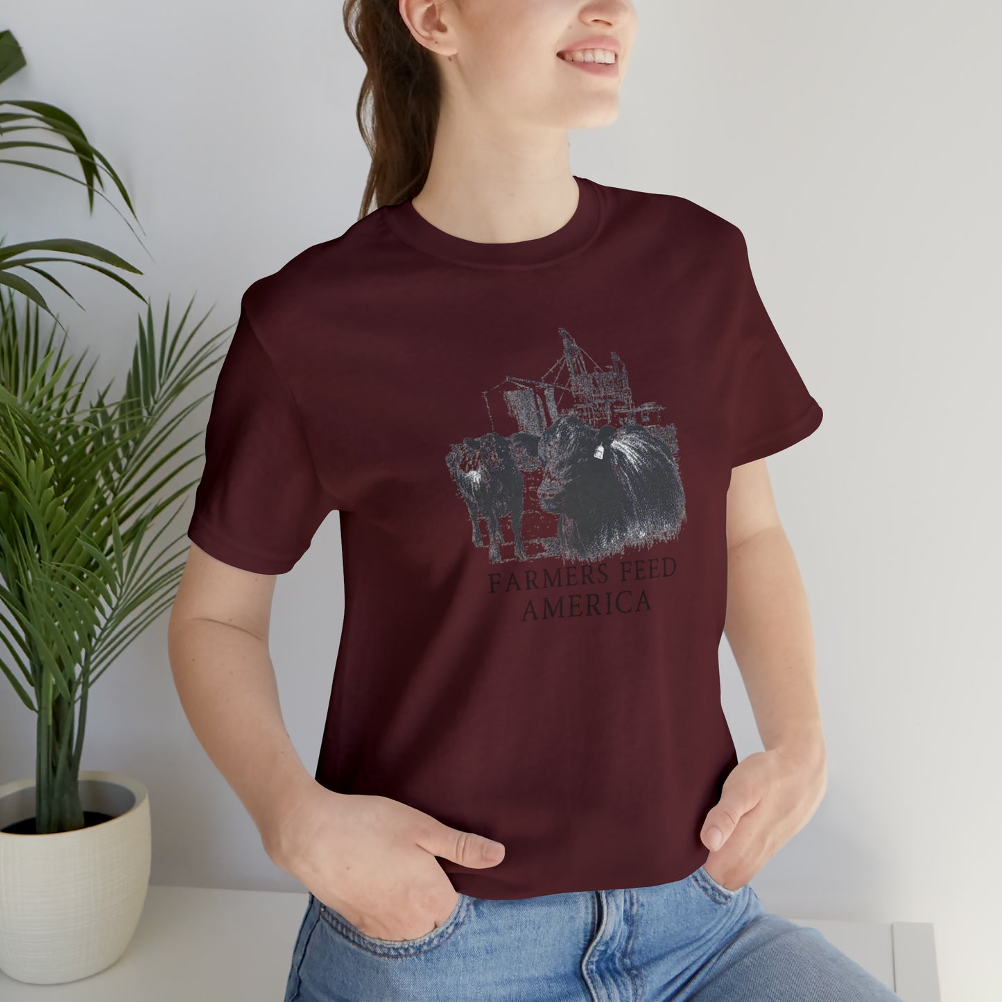 "Farmers Feed America" Unisex Jersey Short Sleeve Tee