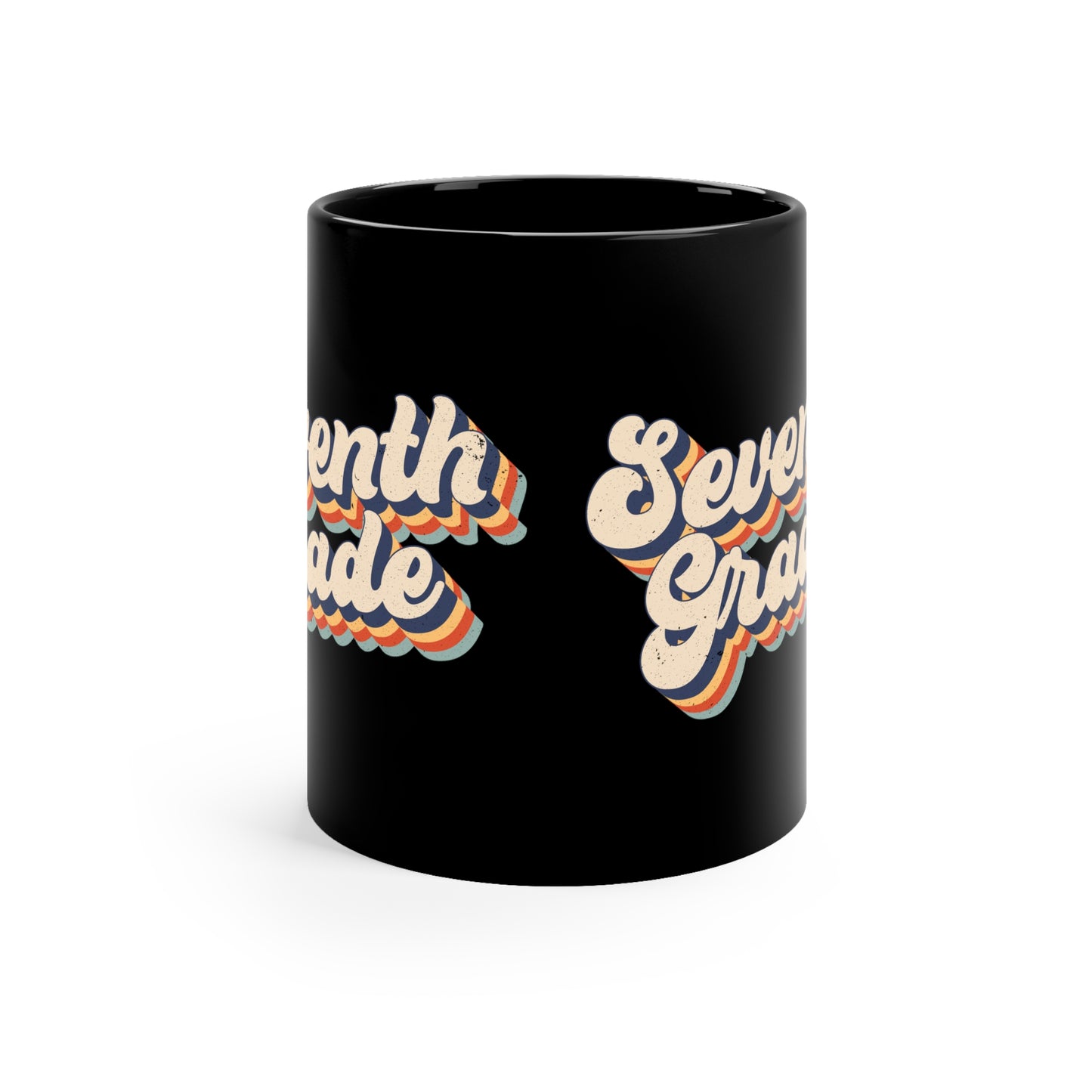 Retro Seventh Grade 11oz Black Mug