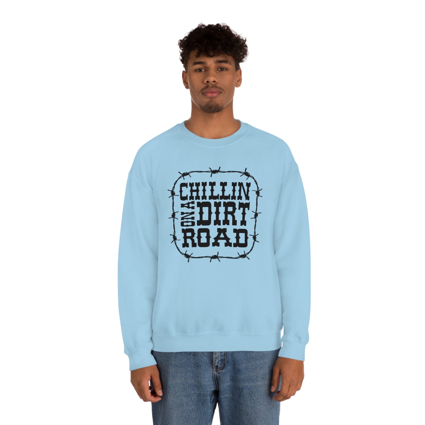 "Chillin' on a Dirt Road" - Unisex Heavy Blend™ Crewneck Sweatshirt