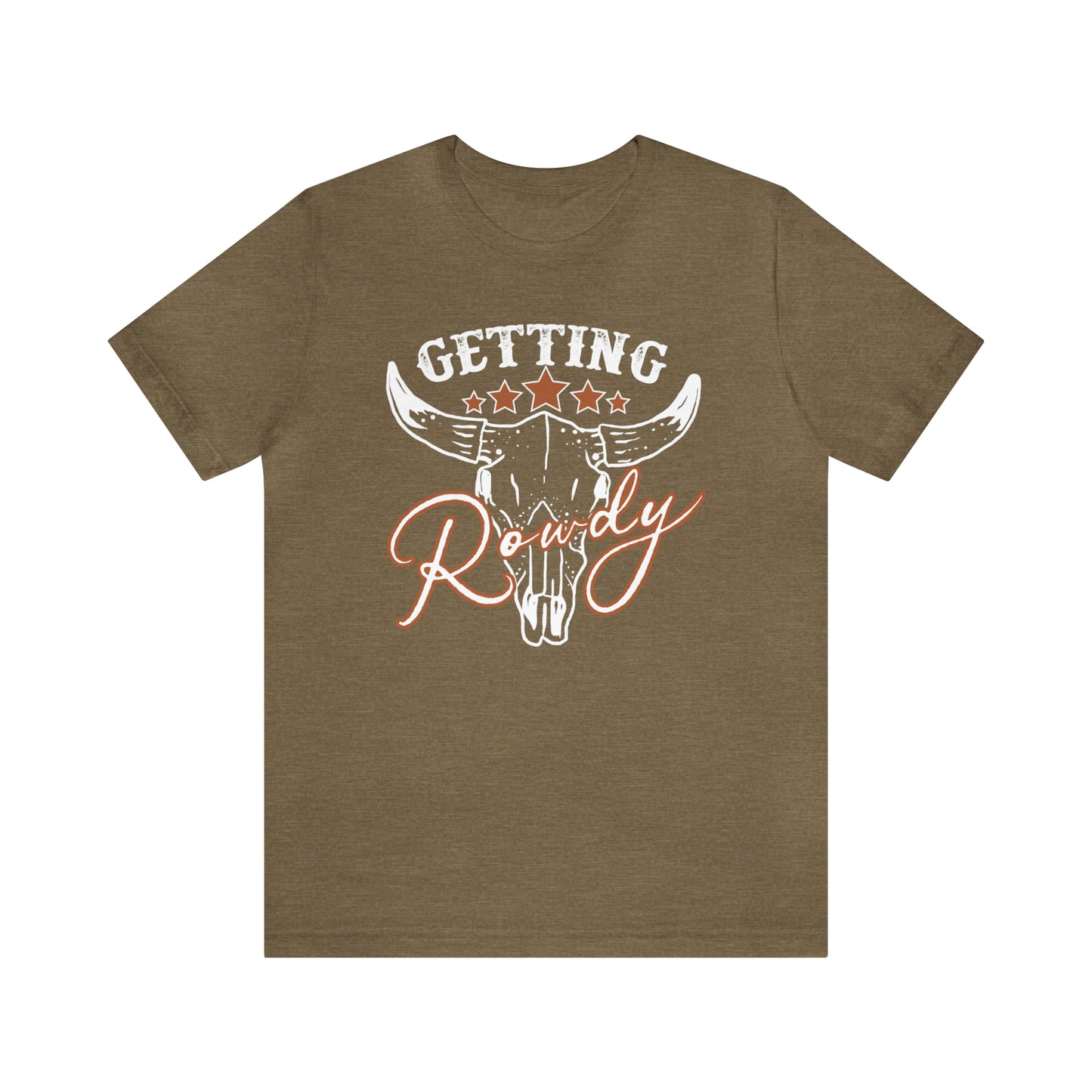 Vintage Getting Rowdy Party/ Bridesmaid/ Groomsman T-Shirt - White Ink