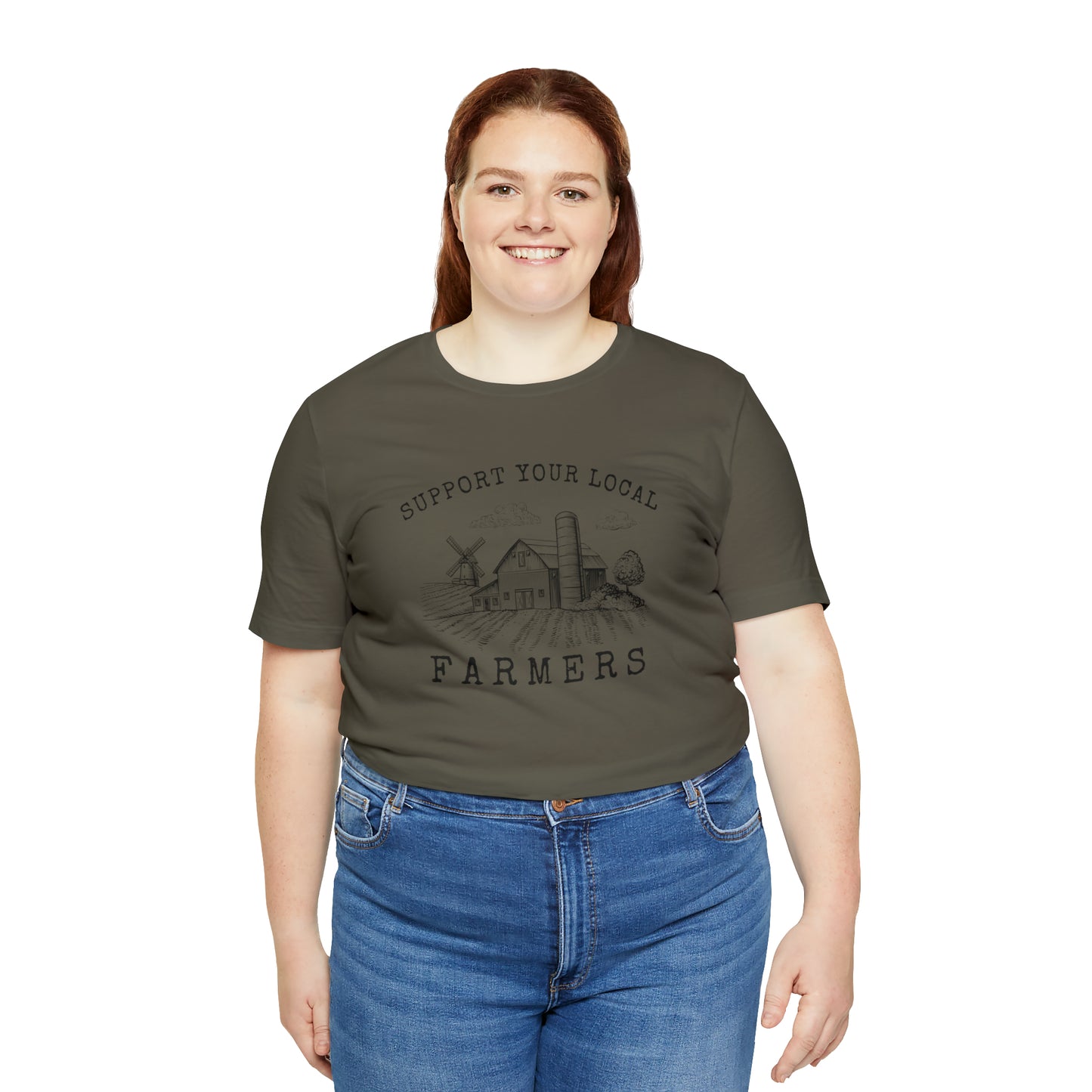 "Support Your Local Farmers Wide Scene" Unisex Jersey Short Sleeve Tee