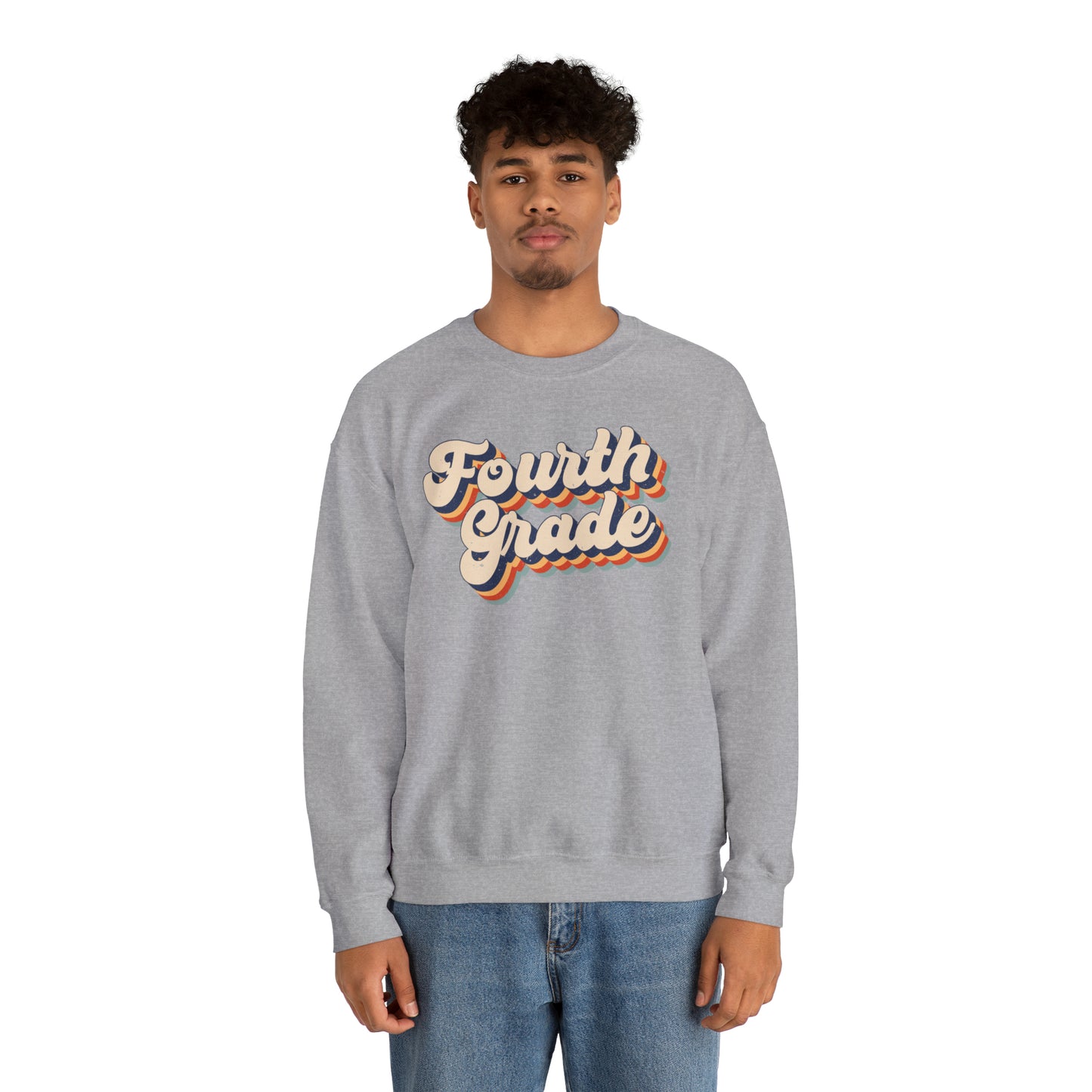 Retro Fourth Grade Unisex Heavy Blend™ Crewneck Sweatshirt