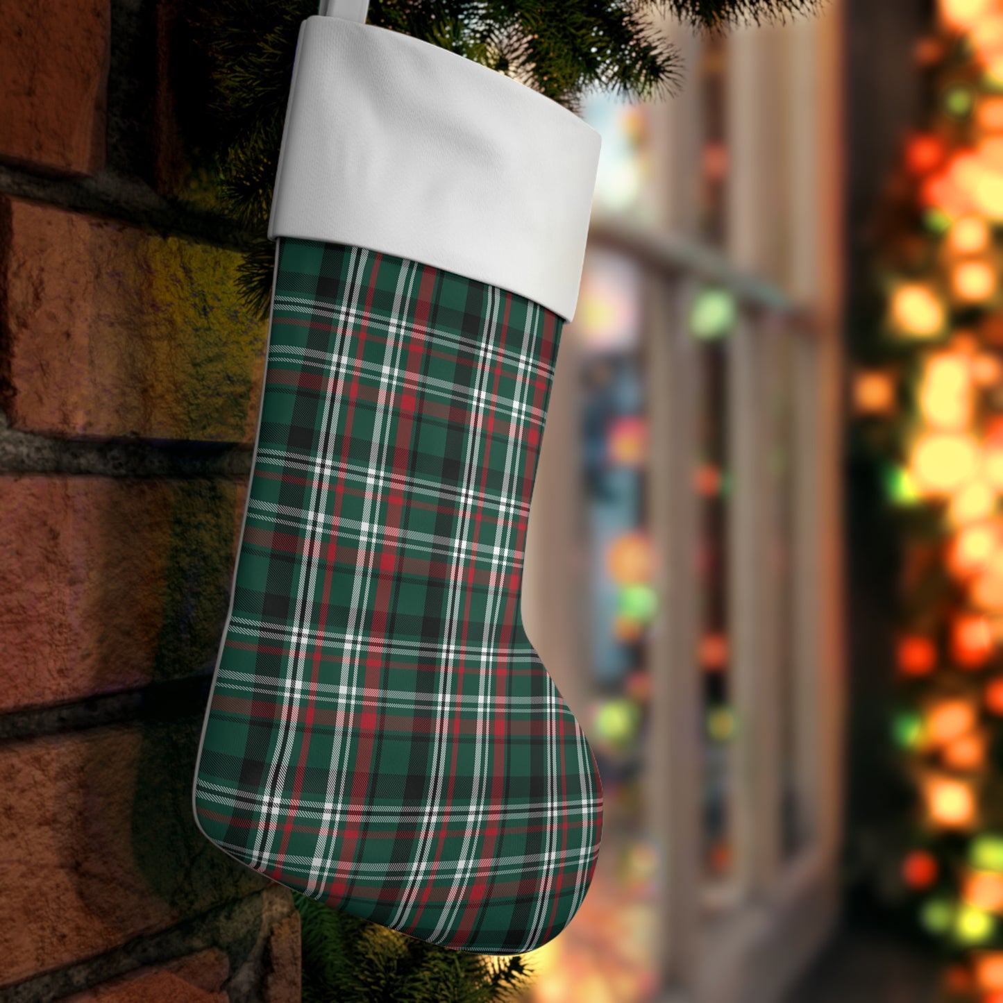 Red and Green Plaid Holiday Stocking