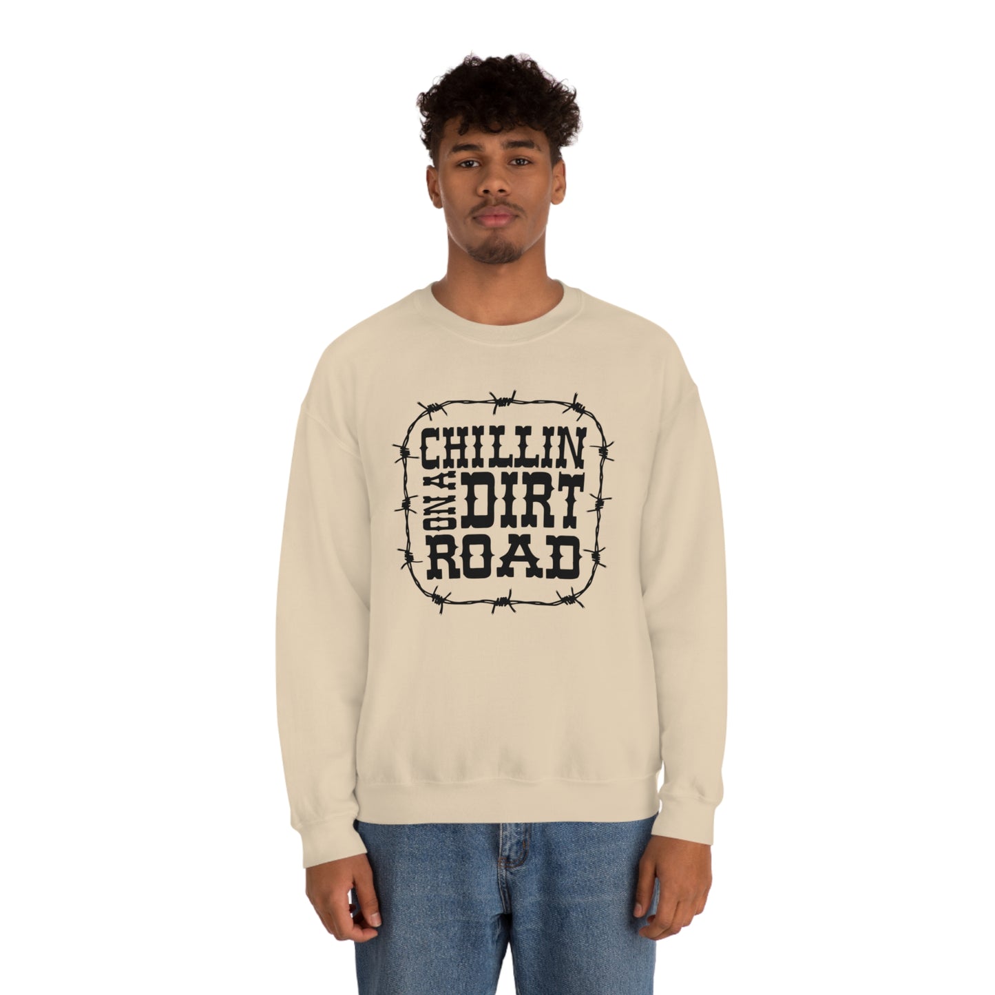 "Chillin' on a Dirt Road" - Unisex Heavy Blend™ Crewneck Sweatshirt