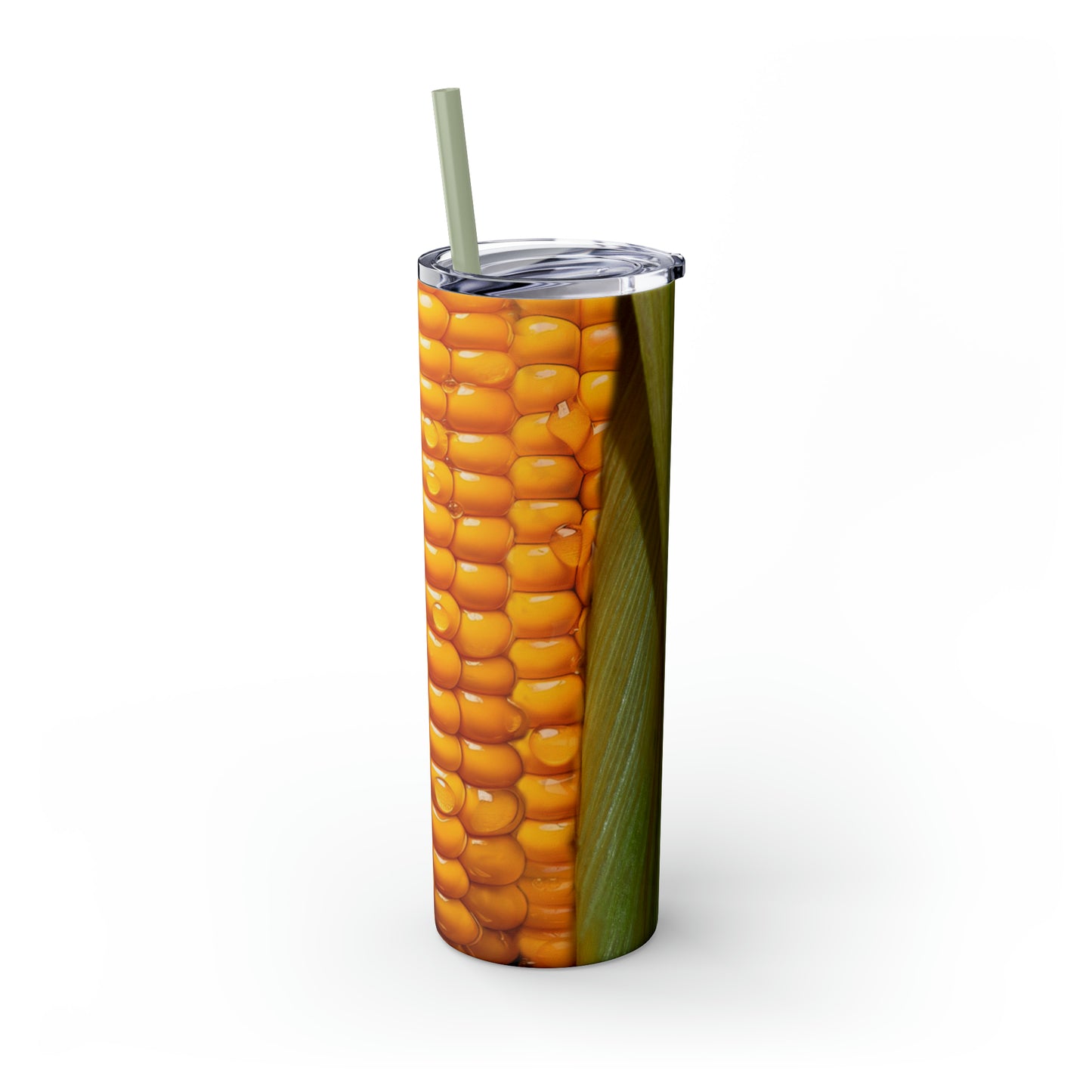 Ear of Corn/ Corn on the Cob Country Farming Skinny Tumbler with Straw, 20oz