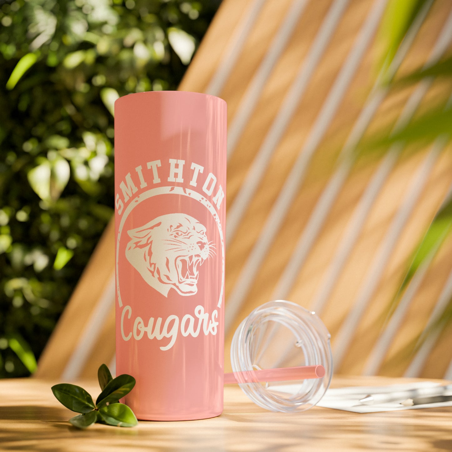 Smithton Cougars Skinny Tumbler with Straw, 20oz