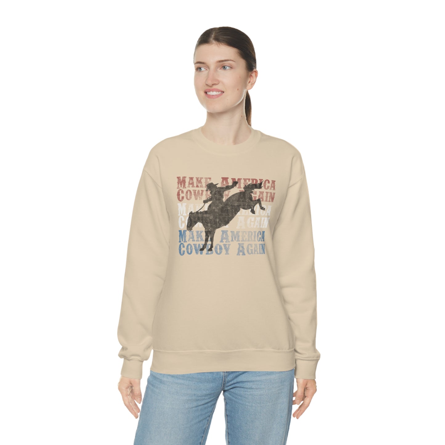 "Make America Cowboy Again" - Unisex Heavy Blend™ Crewneck Sweatshirt