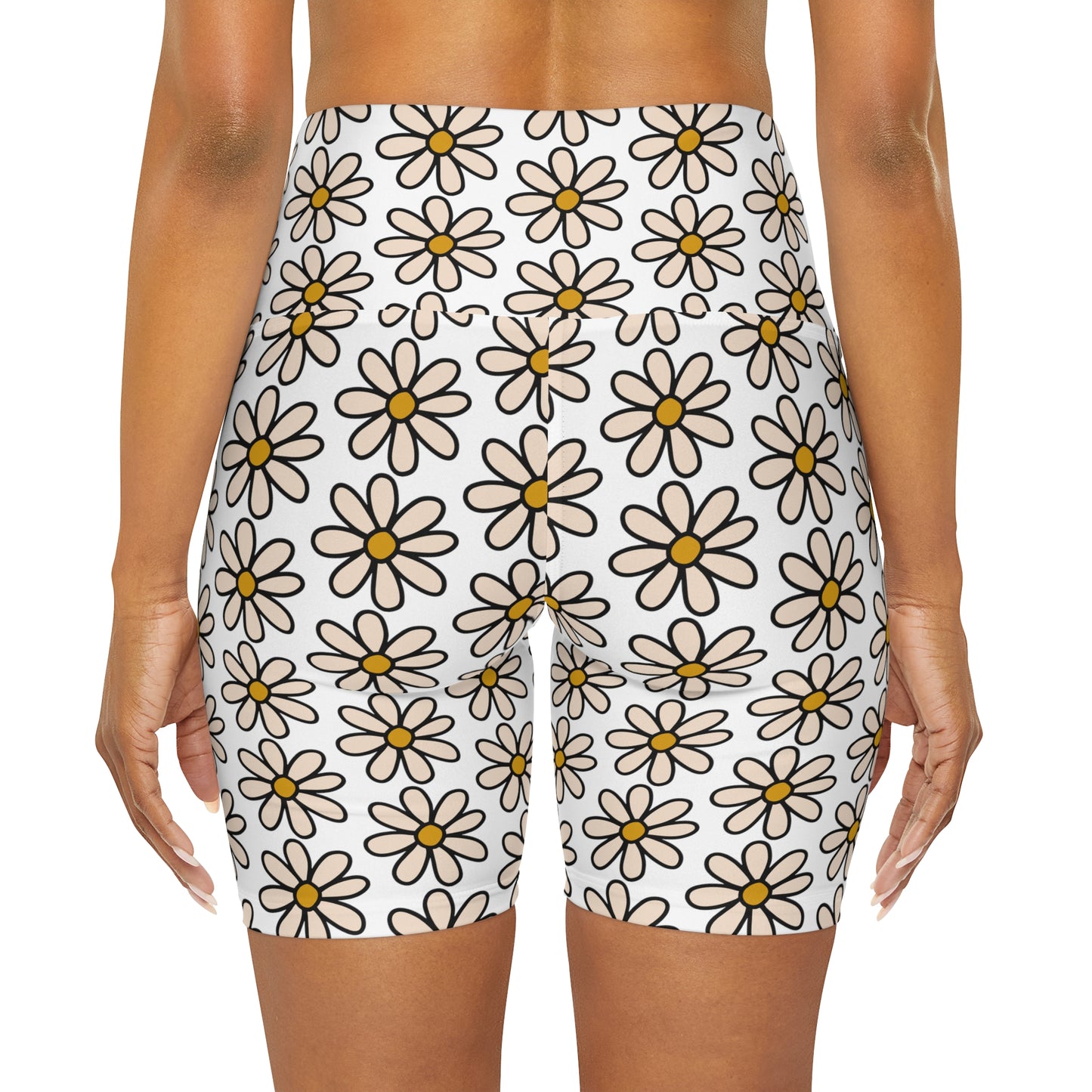 Peach Daisy Christian and Faith Yoga Shorts