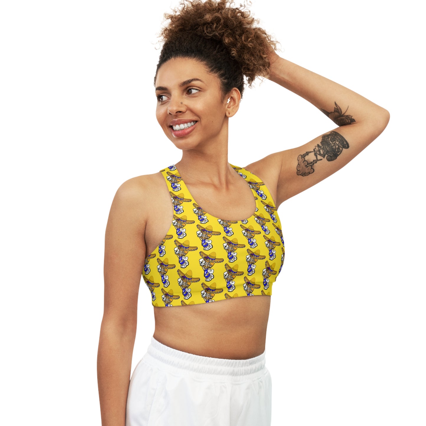 Sombrero Midget Seamless Sports Bra - yellow