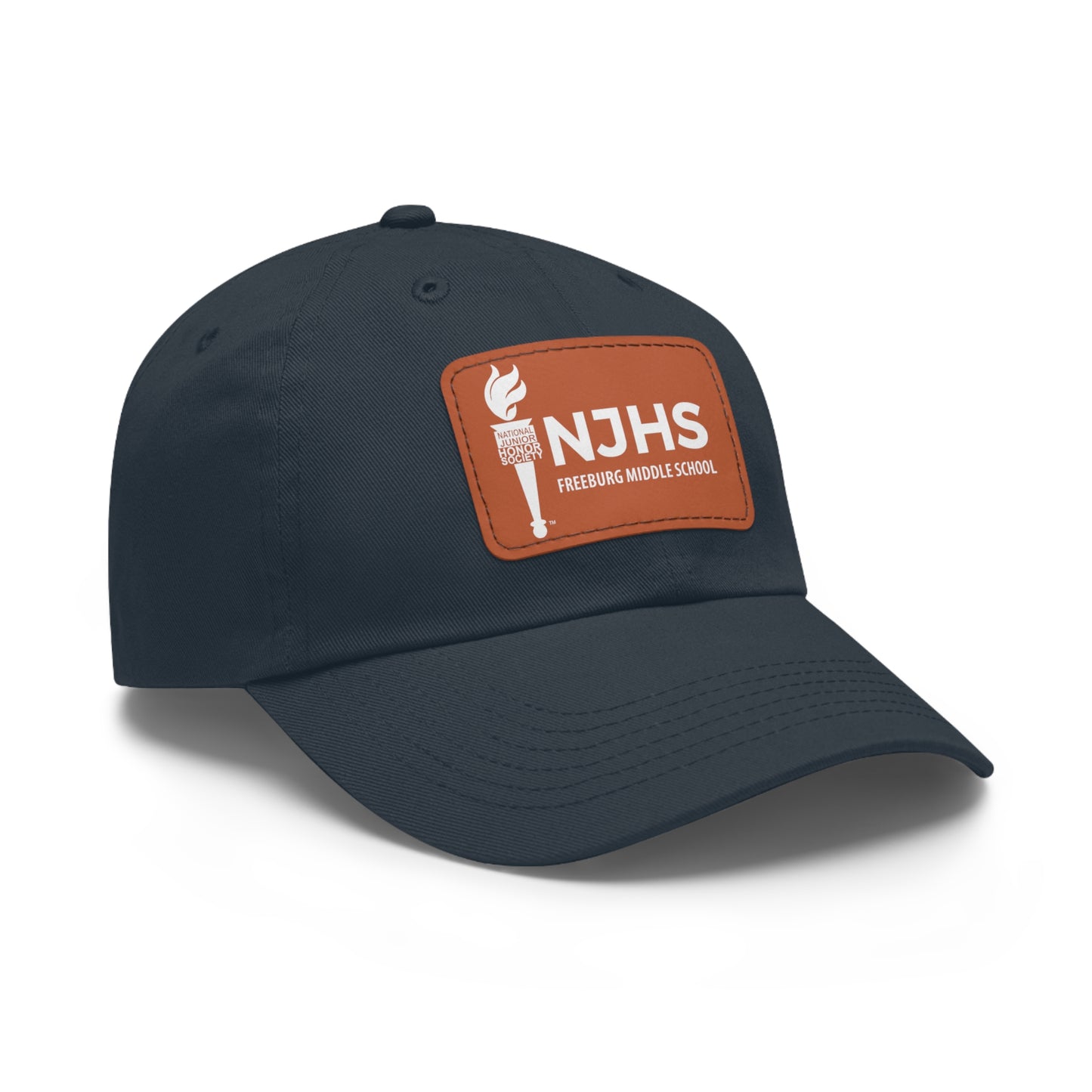 Freeburg Middle School White Torch Hat with Leather Patch